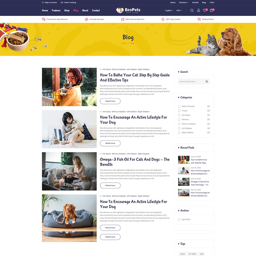 BzoPets - Best eCommerce Animals & Pets Store Magento 2 Theme - Image 2