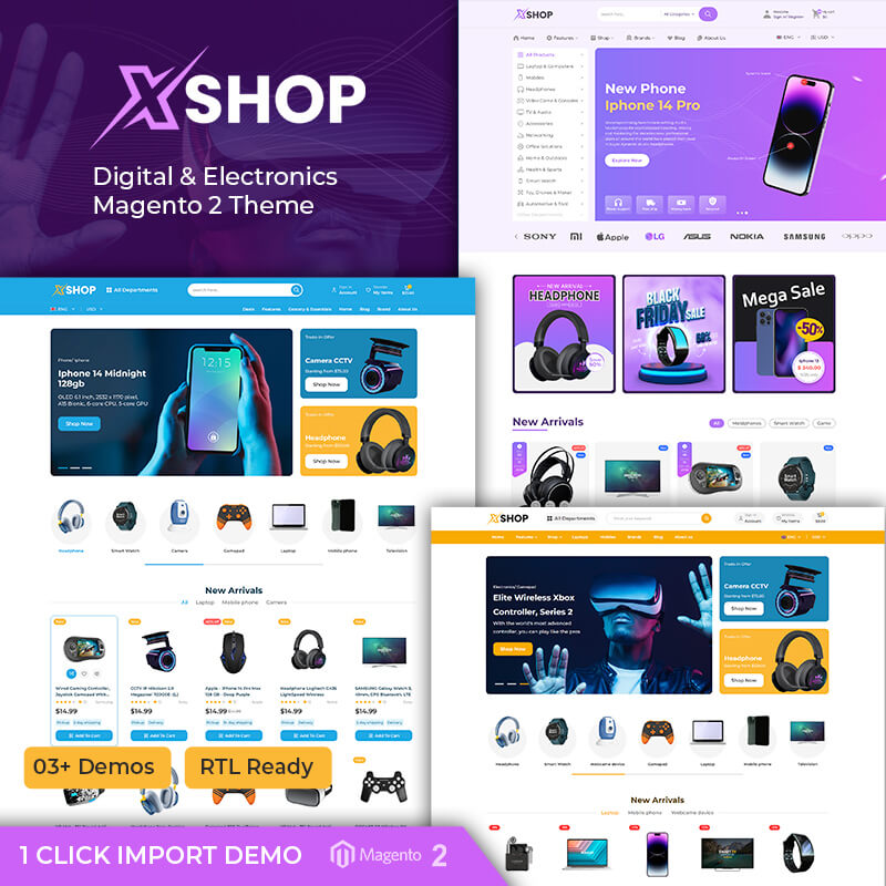 XShop - Multipurpose Responsive Electronic Magento 2 Theme