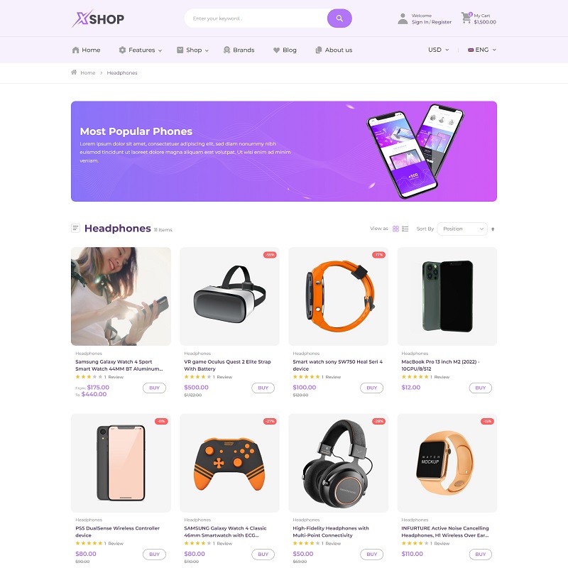 XShop - Multipurpose Responsive Electronic Magento 2 Theme - Image 2