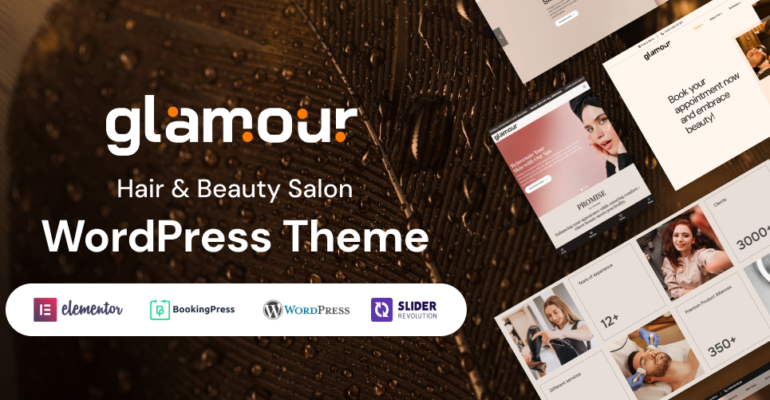 Glamour – Free Hair Salon WordPress Theme